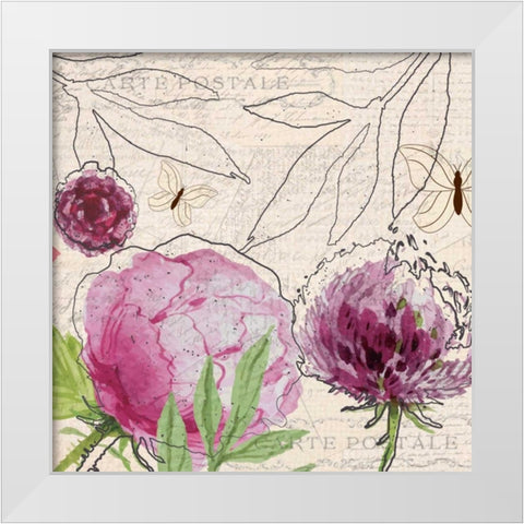 Blooming 1 White Modern Wood Framed Art Print by Allen, Kimberly