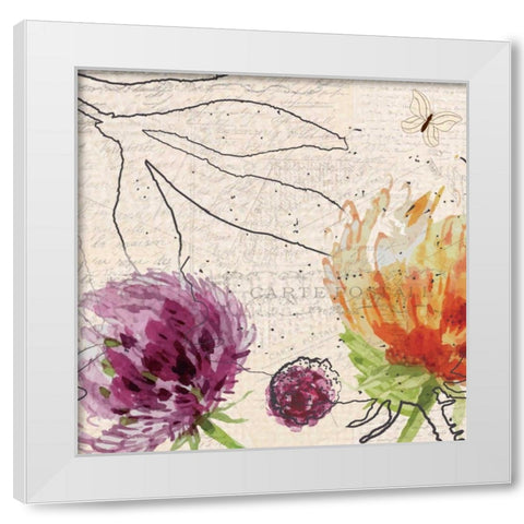 Blooming 2 White Modern Wood Framed Art Print by Allen, Kimberly