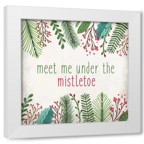 Meet Me White Modern Wood Framed Art Print by Allen, Kimberly