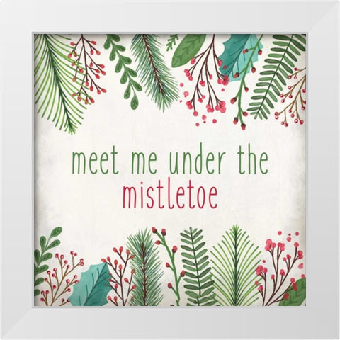 Meet Me White Modern Wood Framed Art Print by Allen, Kimberly