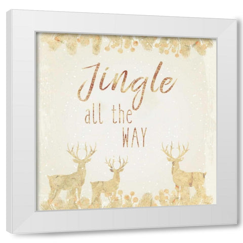 Jingle All The Way White Modern Wood Framed Art Print by Allen, Kimberly