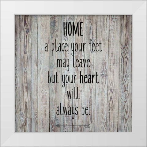 Home A Place White Modern Wood Framed Art Print by Allen, Kimberly