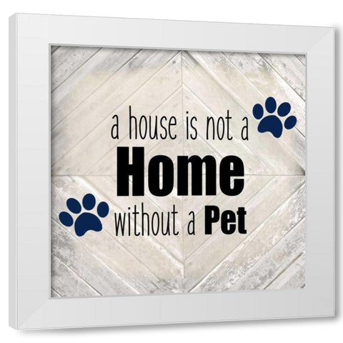 Paws A White Modern Wood Framed Art Print by Allen, Kimberly