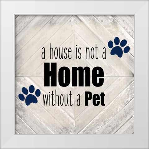 Paws A White Modern Wood Framed Art Print by Allen, Kimberly