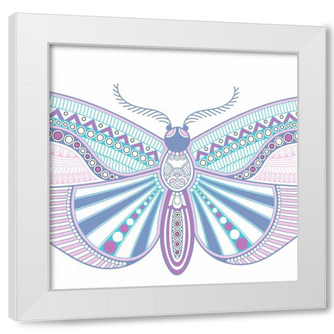 Colorful Butterfly 3 White Modern Wood Framed Art Print by Allen, Kimberly