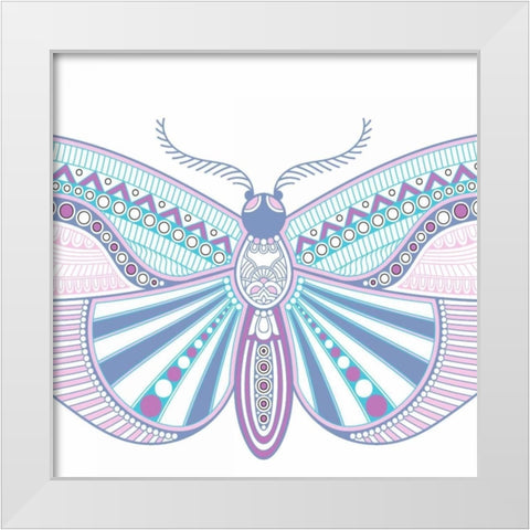 Colorful Butterfly 3 White Modern Wood Framed Art Print by Allen, Kimberly