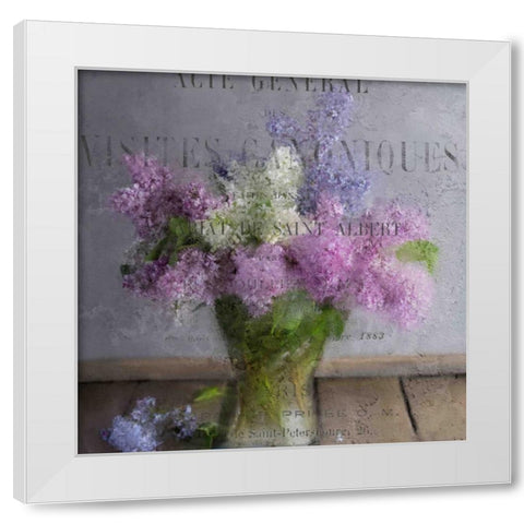 Lilacs White Modern Wood Framed Art Print by Allen, Kimberly