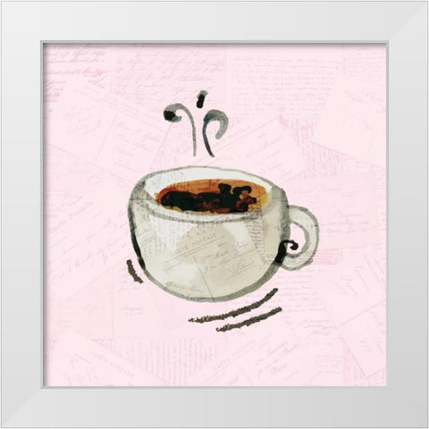 Coffee Time 1 White Modern Wood Framed Art Print by Allen, Kimberly