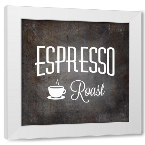 Espresso 1 White Modern Wood Framed Art Print by Allen, Kimberly
