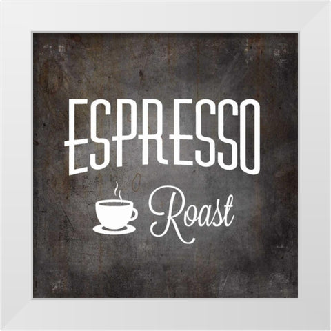 Espresso 1 White Modern Wood Framed Art Print by Allen, Kimberly