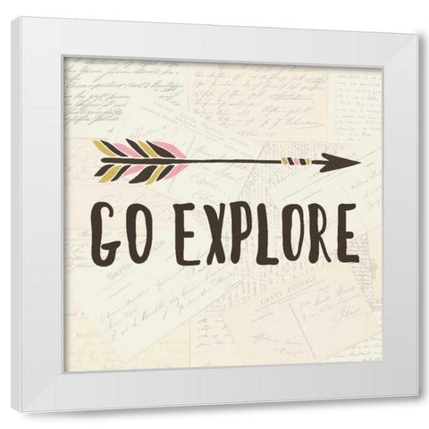 Explore 1 White Modern Wood Framed Art Print by Allen, Kimberly