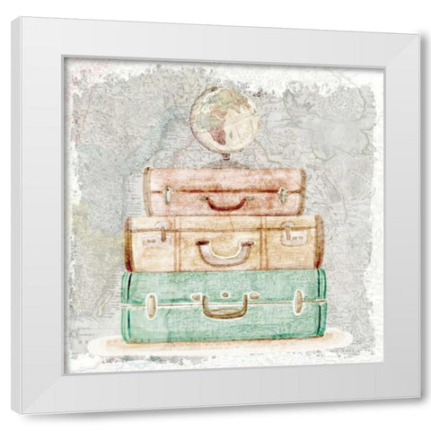 World Traveler 1 White Modern Wood Framed Art Print by Allen, Kimberly