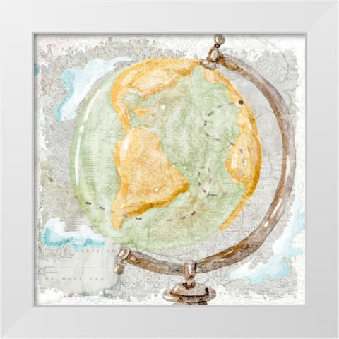 World Traveler 2 White Modern Wood Framed Art Print by Allen, Kimberly