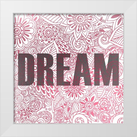 Pink Dream White Modern Wood Framed Art Print by Allen, Kimberly