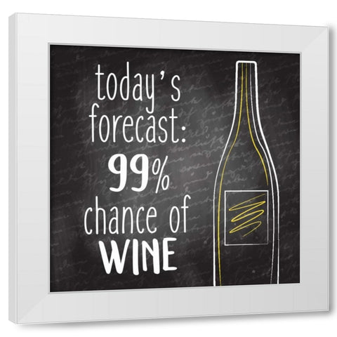 Todays Forecast White Modern Wood Framed Art Print by Allen, Kimberly