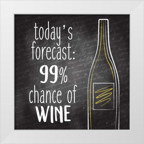 Todays Forecast White Modern Wood Framed Art Print by Allen, Kimberly