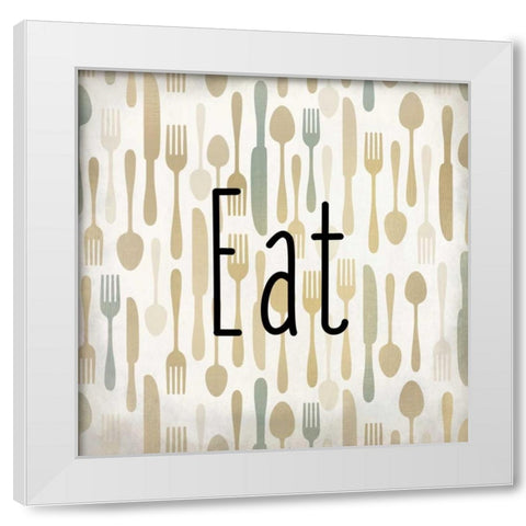 Eat Pray Love 1 White Modern Wood Framed Art Print by Allen, Kimberly