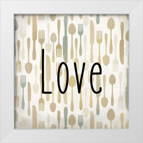 Eat Pray Love 3 White Modern Wood Framed Art Print by Allen, Kimberly