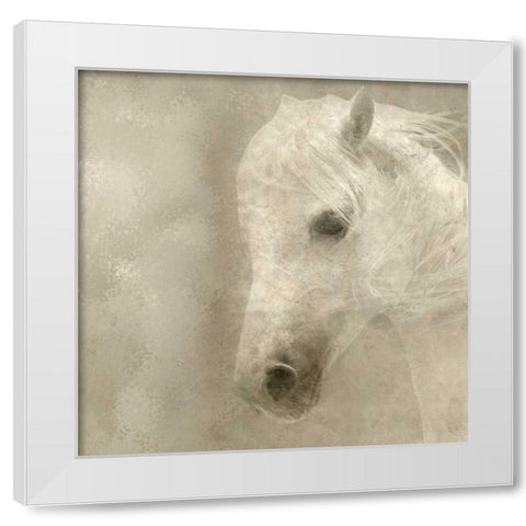 White Mane White Modern Wood Framed Art Print by Allen, Kimberly