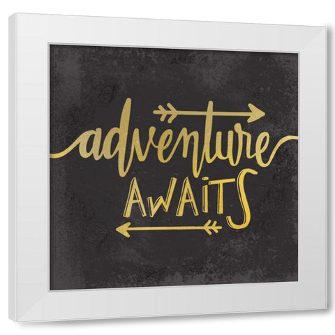 Adventure Awaits 1 White Modern Wood Framed Art Print by Allen, Kimberly