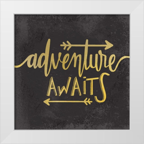 Adventure Awaits 1 White Modern Wood Framed Art Print by Allen, Kimberly