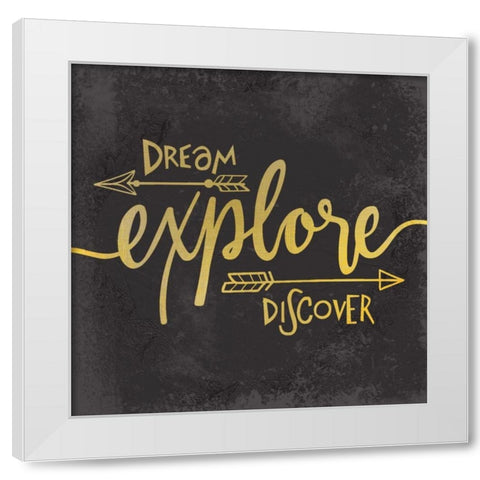 Adventure Awaits 3 White Modern Wood Framed Art Print by Allen, Kimberly