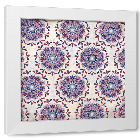 Mandala Pattern White Modern Wood Framed Art Print by Allen, Kimberly