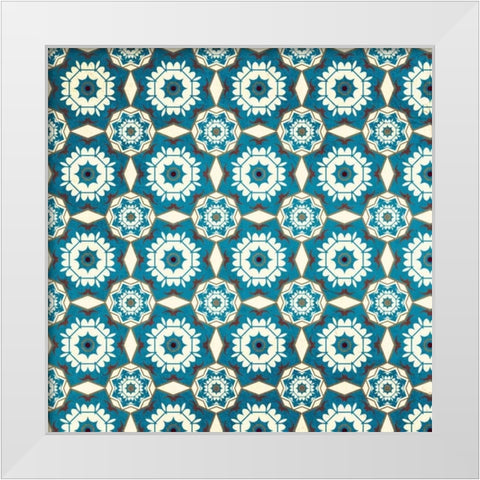 Mosaics White Modern Wood Framed Art Print by Allen, Kimberly