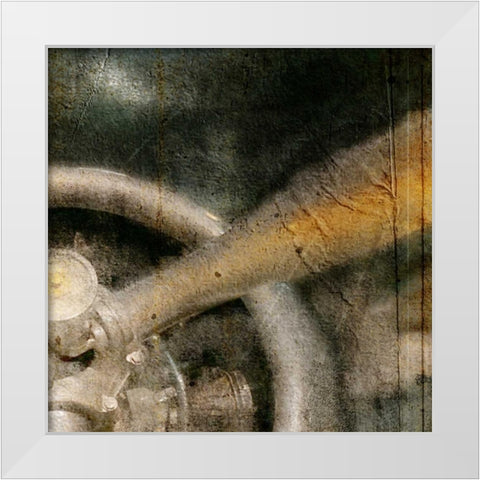 Propeller B - top right White Modern Wood Framed Art Print by Allen, Kimberly