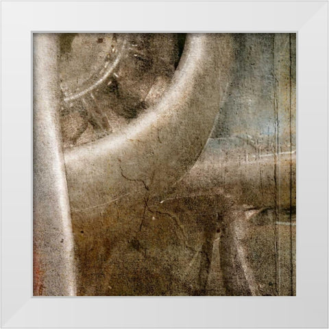 Propeller D - bottom right White Modern Wood Framed Art Print by Allen, Kimberly