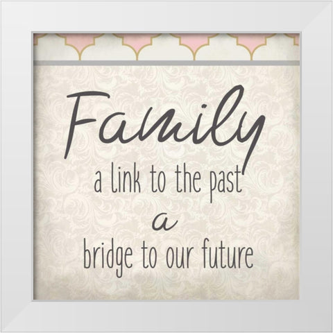Family Begins 2 White Modern Wood Framed Art Print by Allen, Kimberly