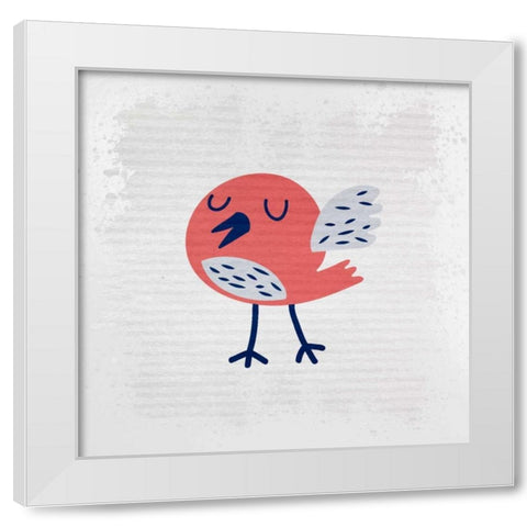 Song Bird 1 White Modern Wood Framed Art Print by Allen, Kimberly
