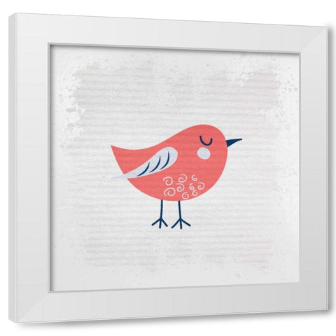 Song Bird 3 White Modern Wood Framed Art Print by Allen, Kimberly