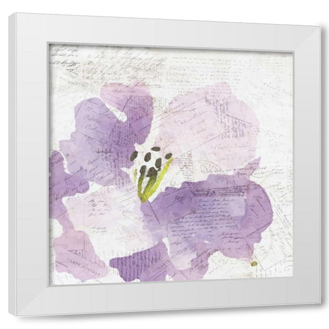 Purple Squared 1 White Modern Wood Framed Art Print by Allen, Kimberly