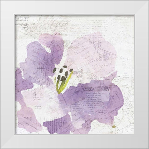 Purple Squared 1 White Modern Wood Framed Art Print by Allen, Kimberly