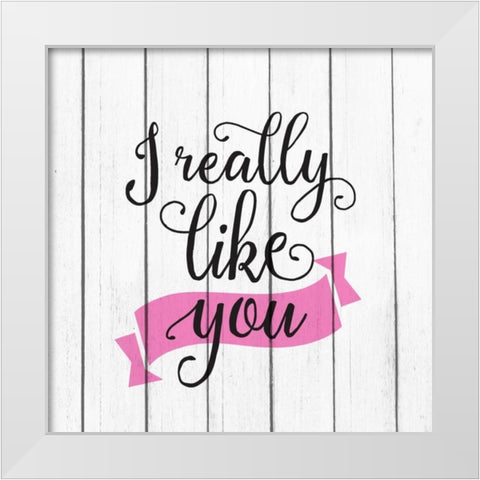 I Really Like White Modern Wood Framed Art Print by Allen, Kimberly