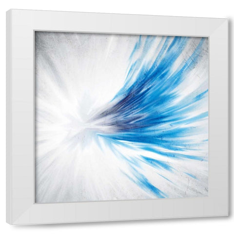 Indigo Streak White Modern Wood Framed Art Print by Allen, Kimberly