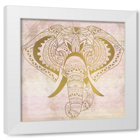 Tribal Gold White Modern Wood Framed Art Print by Allen, Kimberly