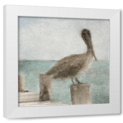 Pier Time White Modern Wood Framed Art Print by Allen, Kimberly