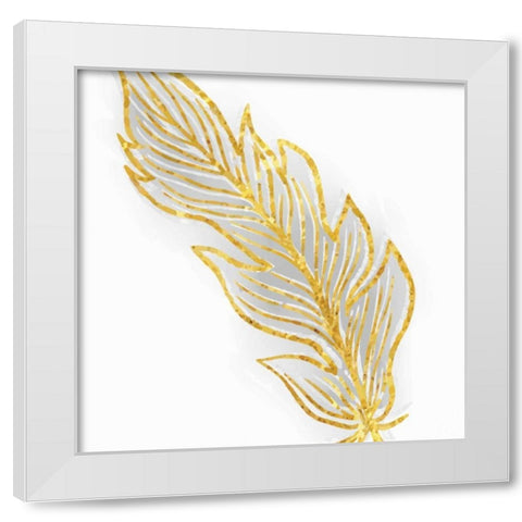Phoenix Feather 1 White Modern Wood Framed Art Print by Allen, Kimberly