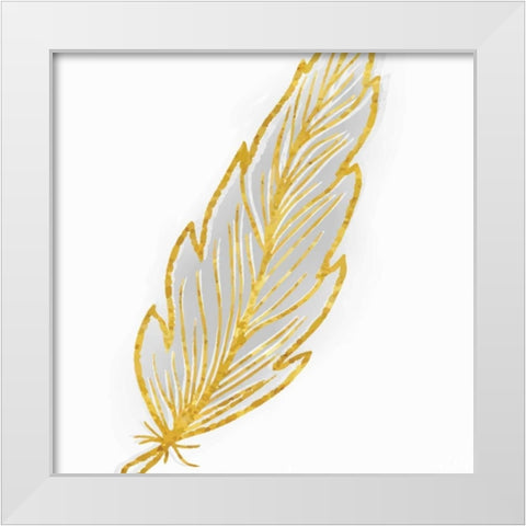 Phoenix Feather 3 White Modern Wood Framed Art Print by Allen, Kimberly