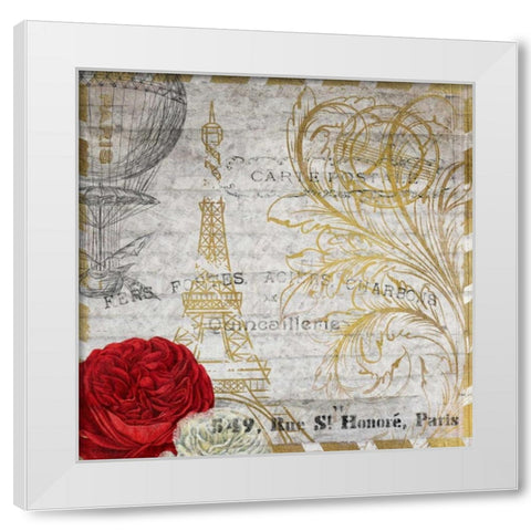 Golden Travel 1 White Modern Wood Framed Art Print by Allen, Kimberly