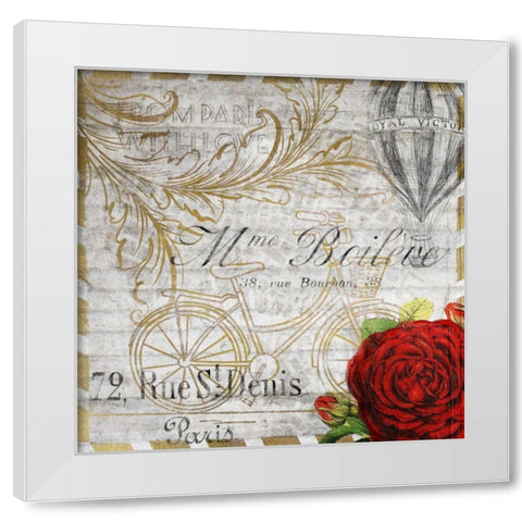 Golden Travel 2 White Modern Wood Framed Art Print by Allen, Kimberly