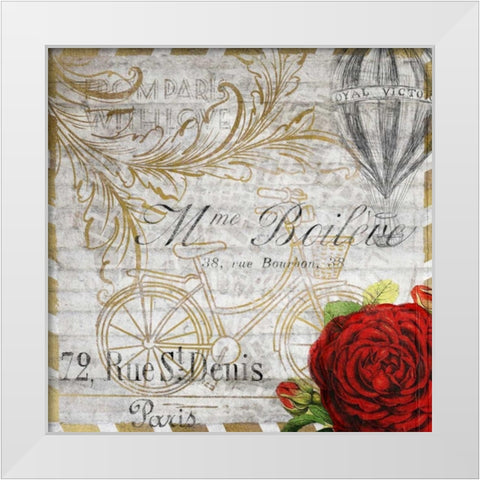 Golden Travel 2 White Modern Wood Framed Art Print by Allen, Kimberly