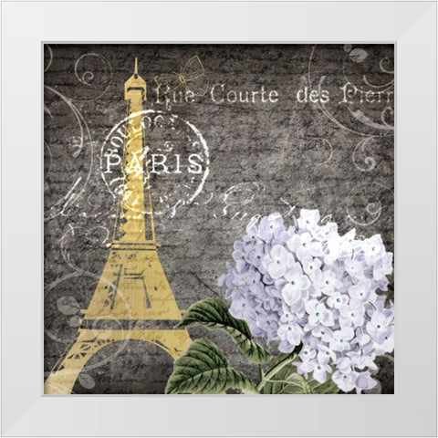 Paris in Spring 1 White Modern Wood Framed Art Print by Allen, Kimberly