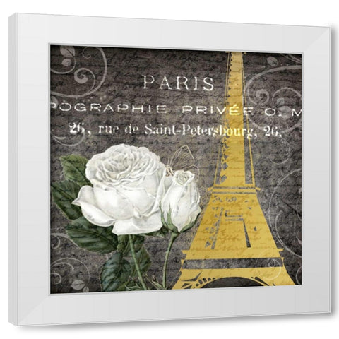 Paris in Spring 2 White Modern Wood Framed Art Print by Allen, Kimberly