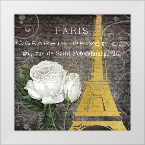 Paris in Spring 2 White Modern Wood Framed Art Print by Allen, Kimberly