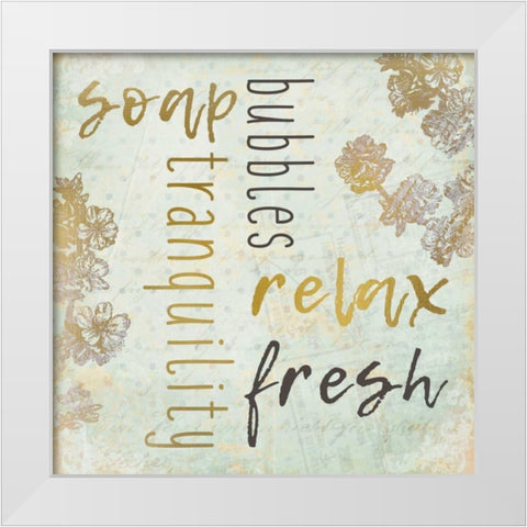 Unwind 1 White Modern Wood Framed Art Print by Allen, Kimberly