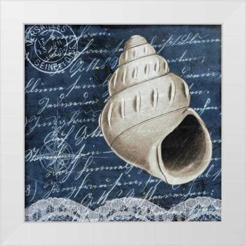 Shell Dreams 2 White Modern Wood Framed Art Print by Allen, Kimberly