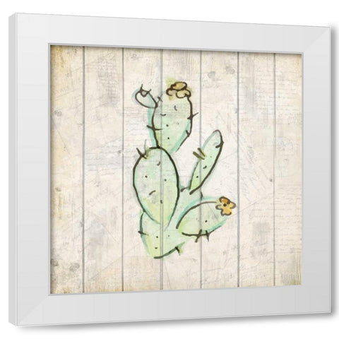 Watercolor Cactus 2 White Modern Wood Framed Art Print by Allen, Kimberly
